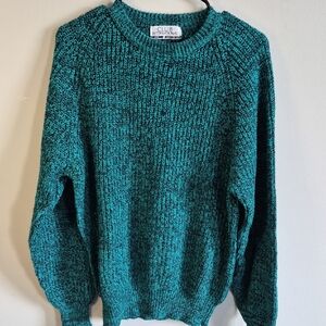 Club International Teal Crew Neck Sweater